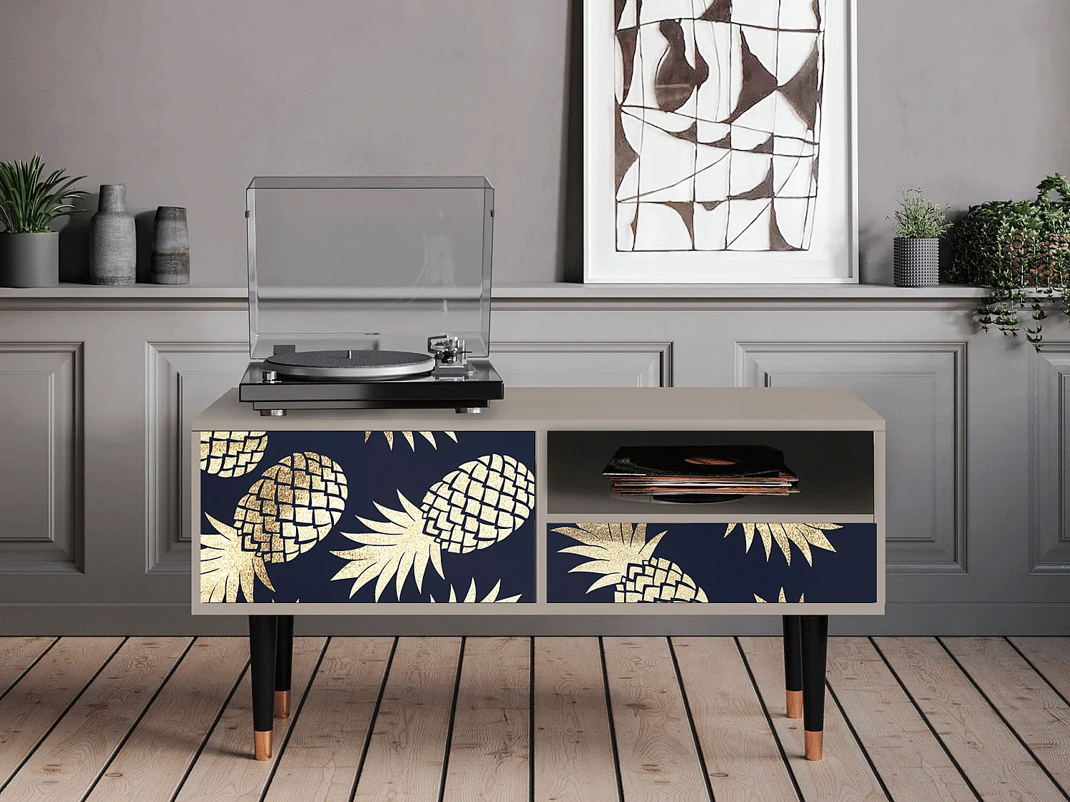 Mobile TV - 115х59х48 cm - T3 - Sunny Pineaple, Sabbia