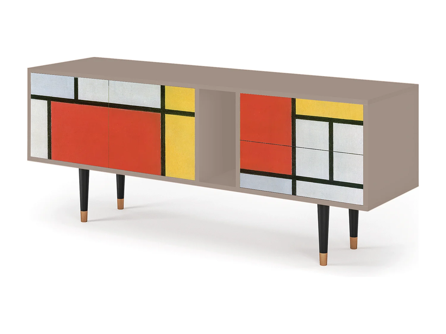 Meuble TV - 170х69х48 cm - T1 - Composition, Latte