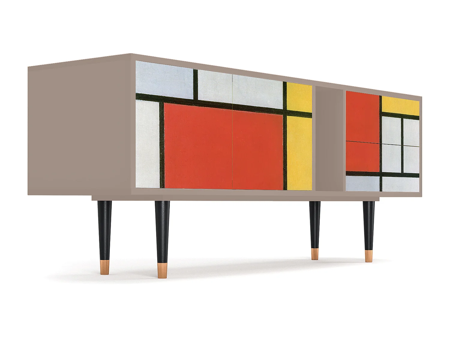 Meuble TV - 170х69х48 cm - T1 - Composition, Latte