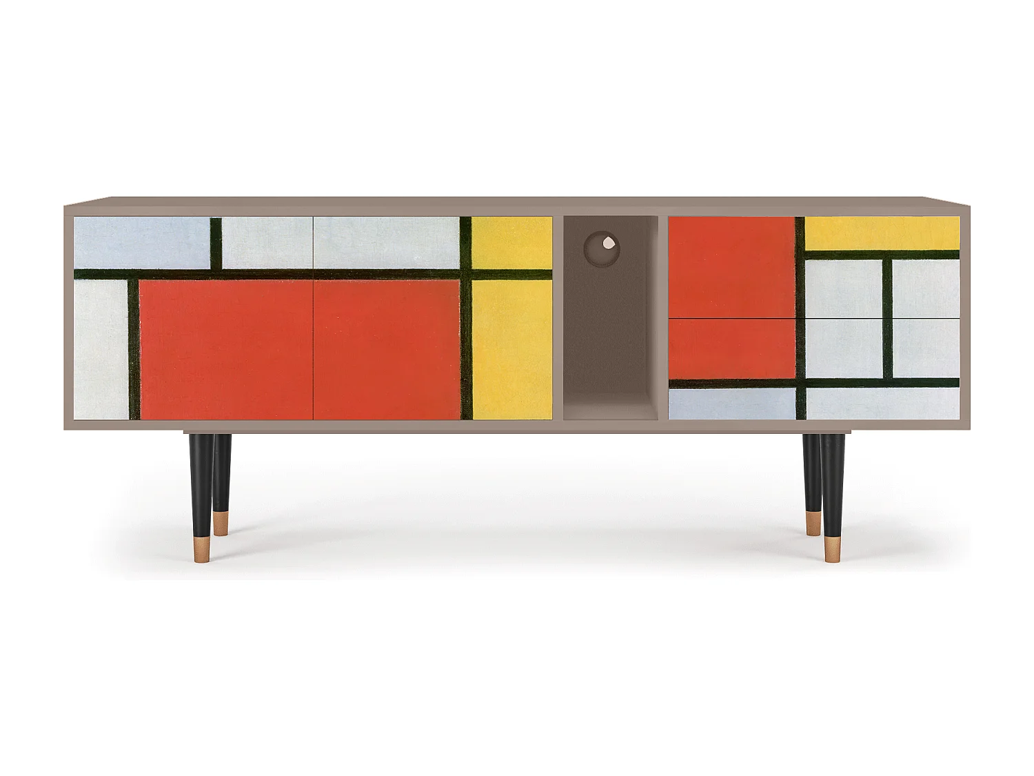 Meuble TV - 170х69х48 cm - T1 - Composition, Latte