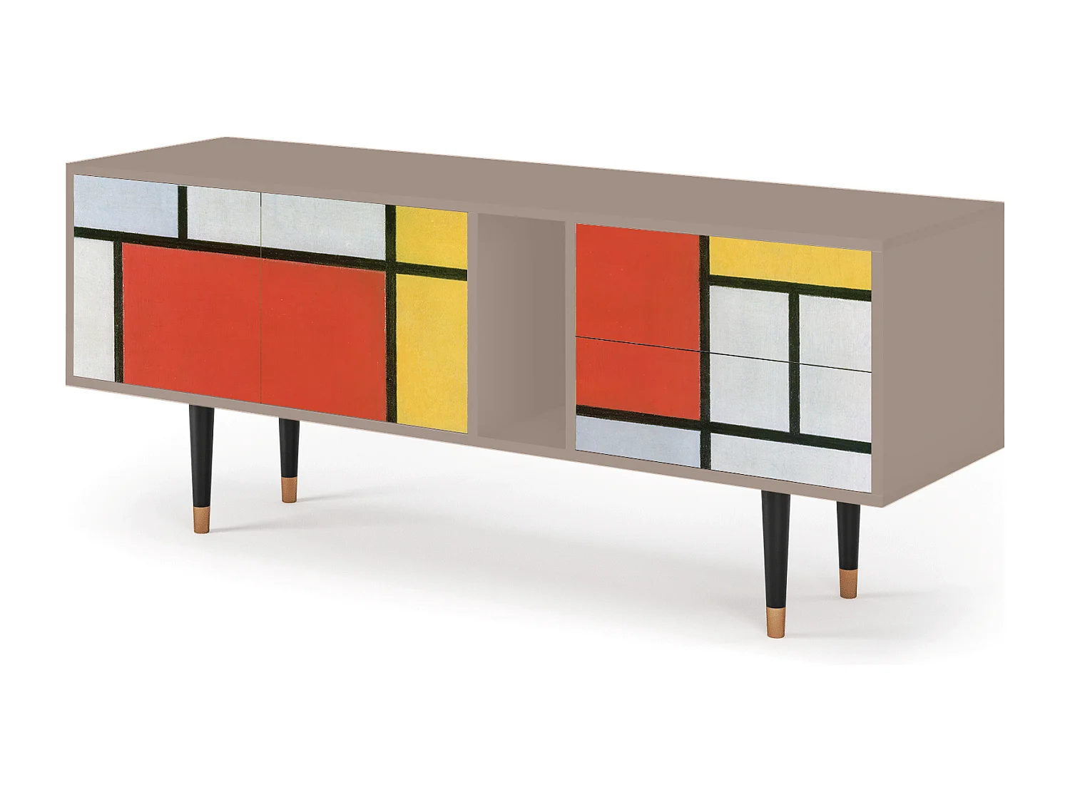 Mobile TV - 170х69х48 cm - T1 - Composition, Latte