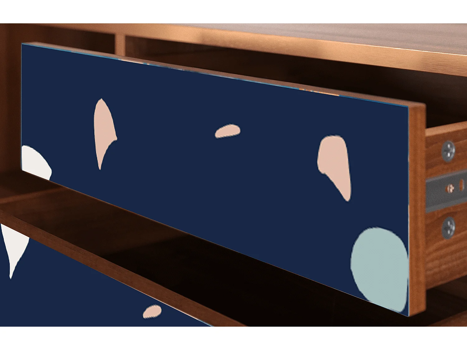 Szafka RTV - 170х59х48 cm - T4 - Space Satellites, Orzech