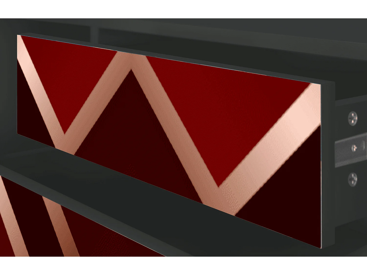 Meuble TV - 170х59х48 cm - T4 - Velvet 1920's, Anthracite