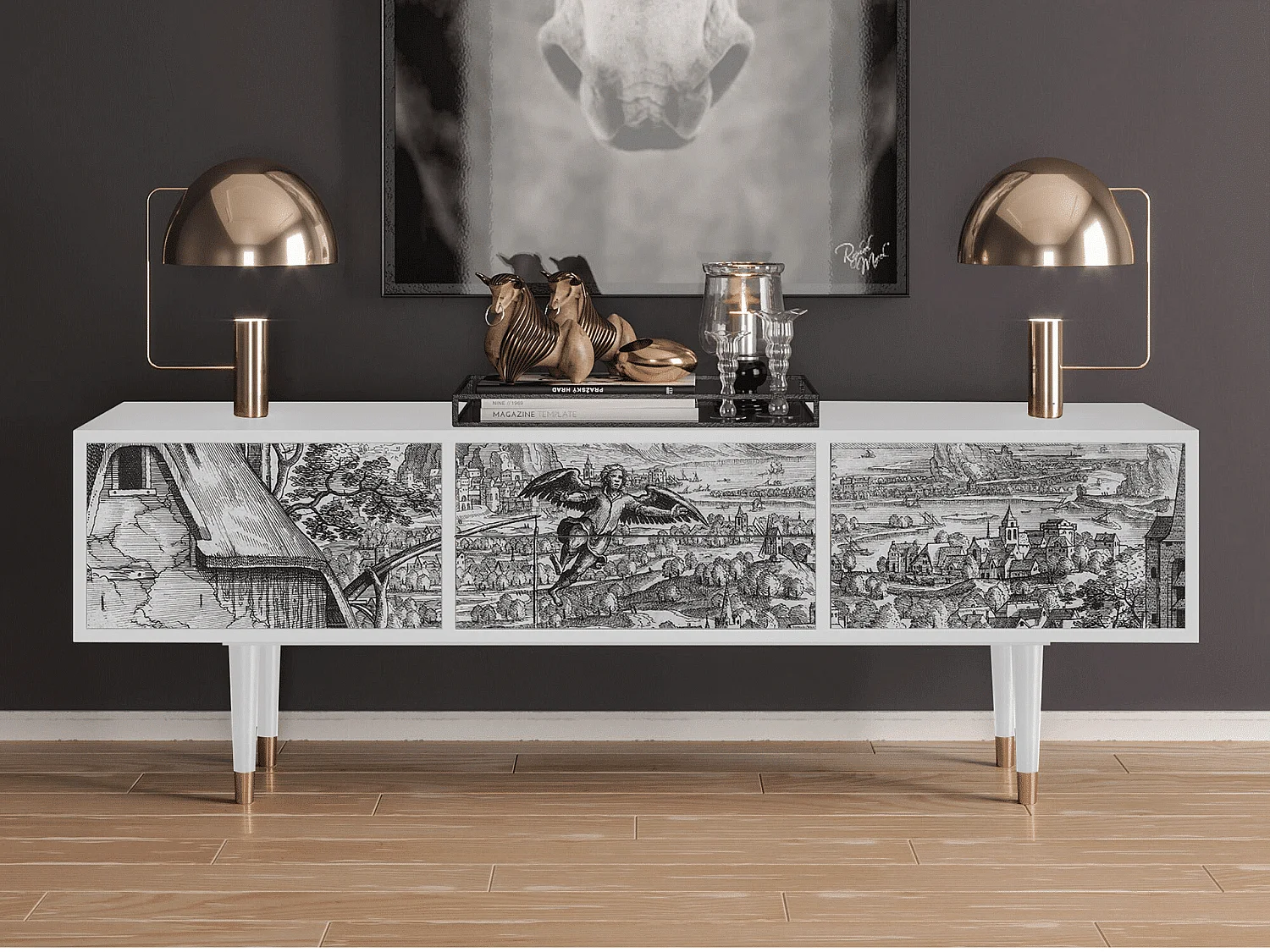 Meuble TV - 170х59х48 cm - T4 - Departure, Blanc