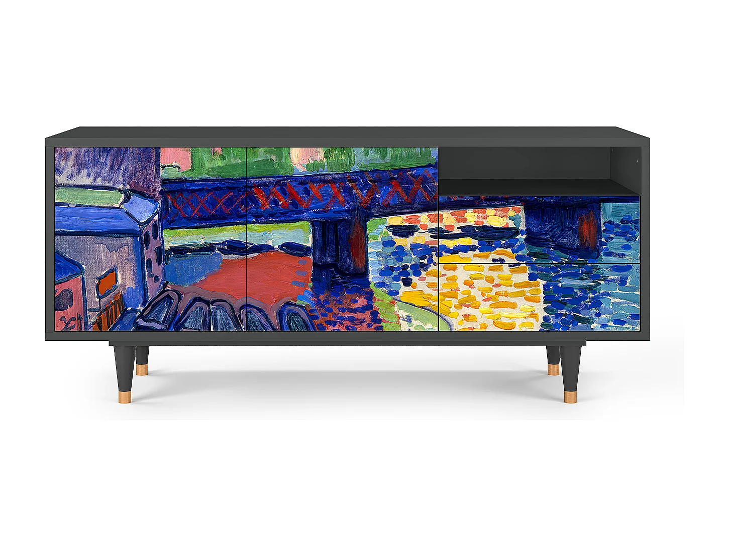 Mobile TV - 125х56х41 cm - T7 - Charing Cross Bridge, Antracite