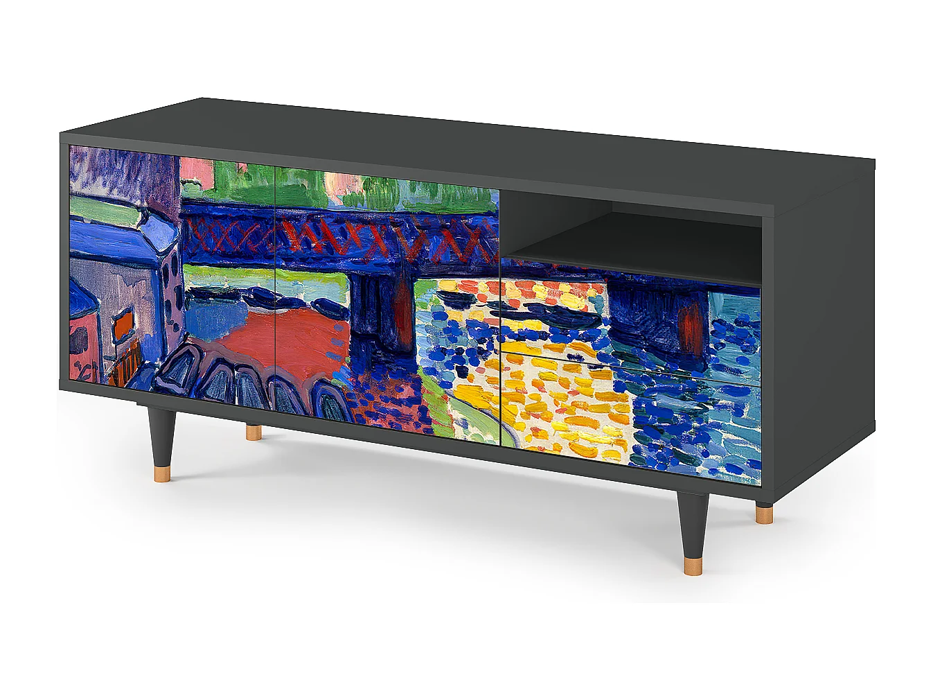 Mobile TV - 125х56х41 cm - T7 - Charing Cross Bridge, Antracite