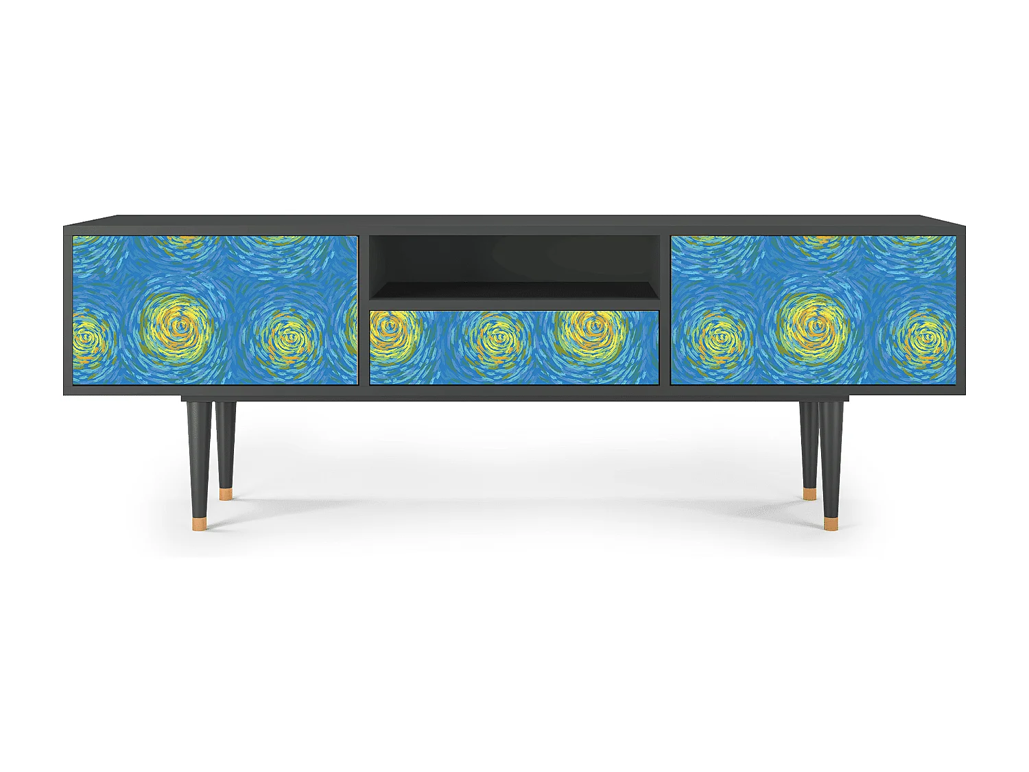 Meuble TV - 170х59х41 cm - T6 - Van Gogh Lights, Anthracite