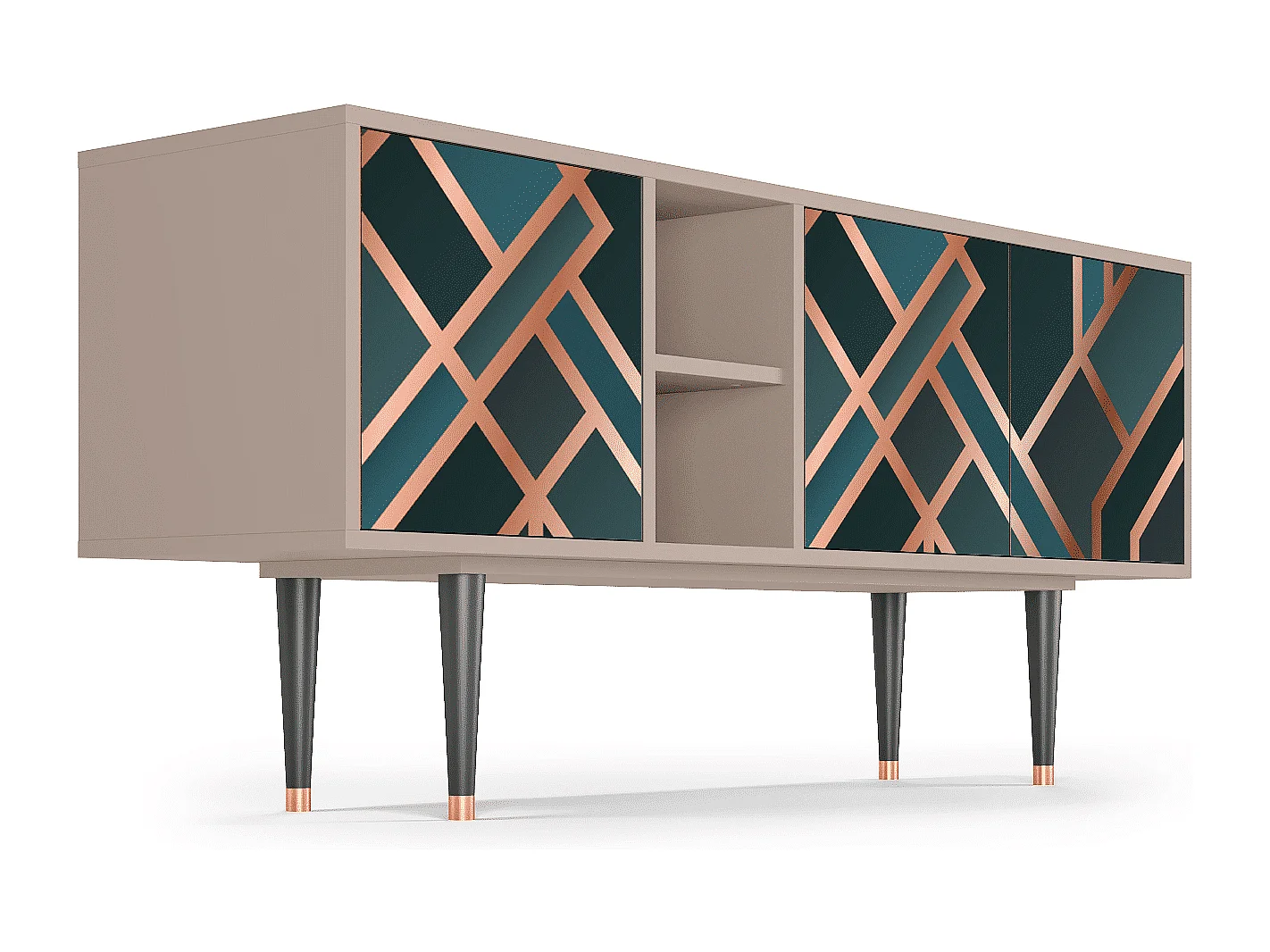 Meuble TV - 150х69х41 cm - T5 - Bronze Crossroad, Latte