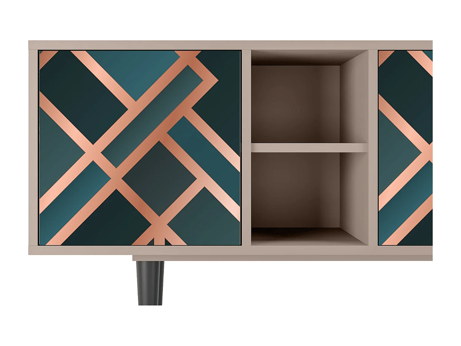 Meuble TV - 150х69х41 cm - T5 - Bronze Crossroad, Latte