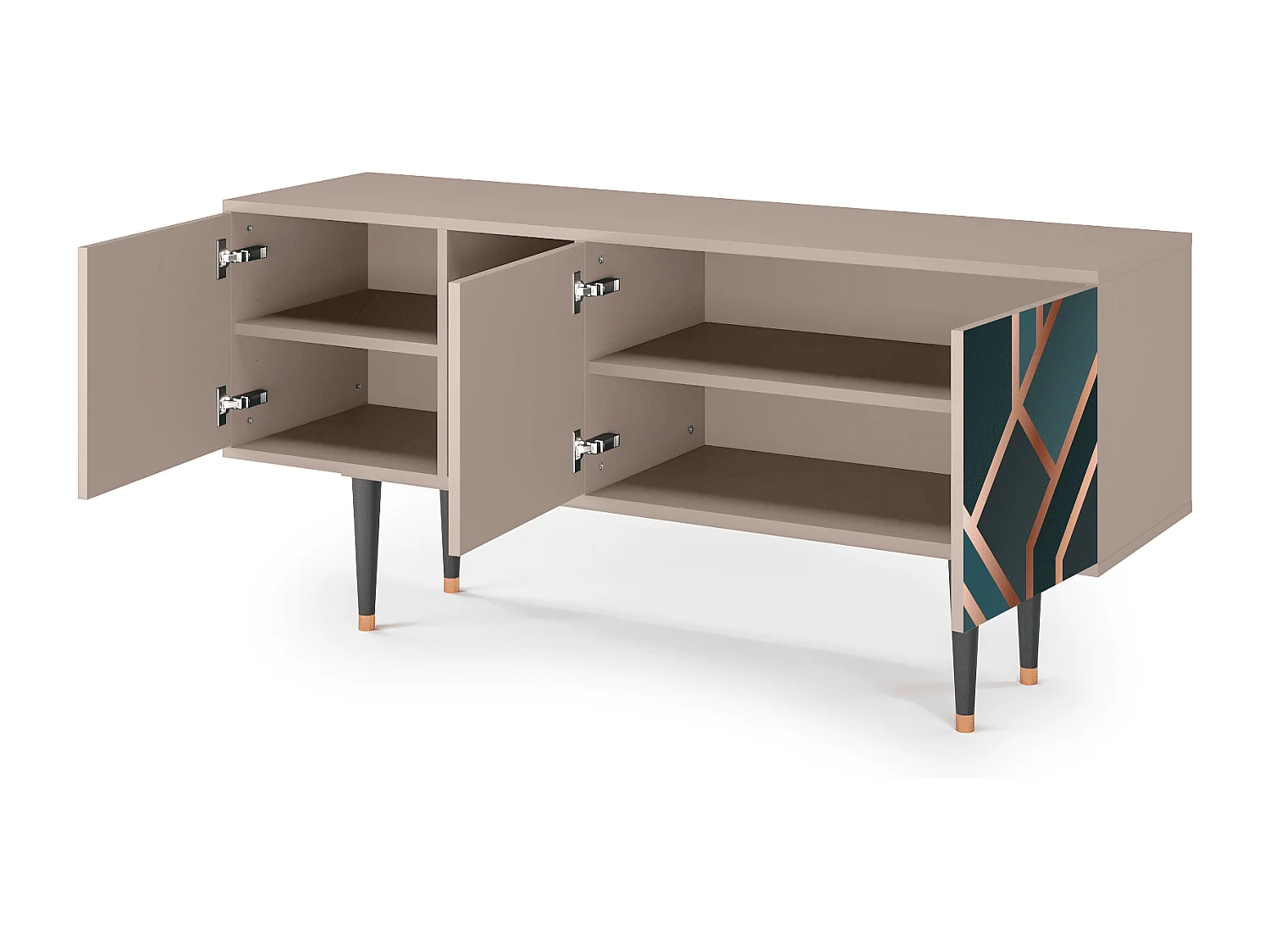 Meuble TV - 150х69х41 cm - T5 - Bronze Crossroad, Latte