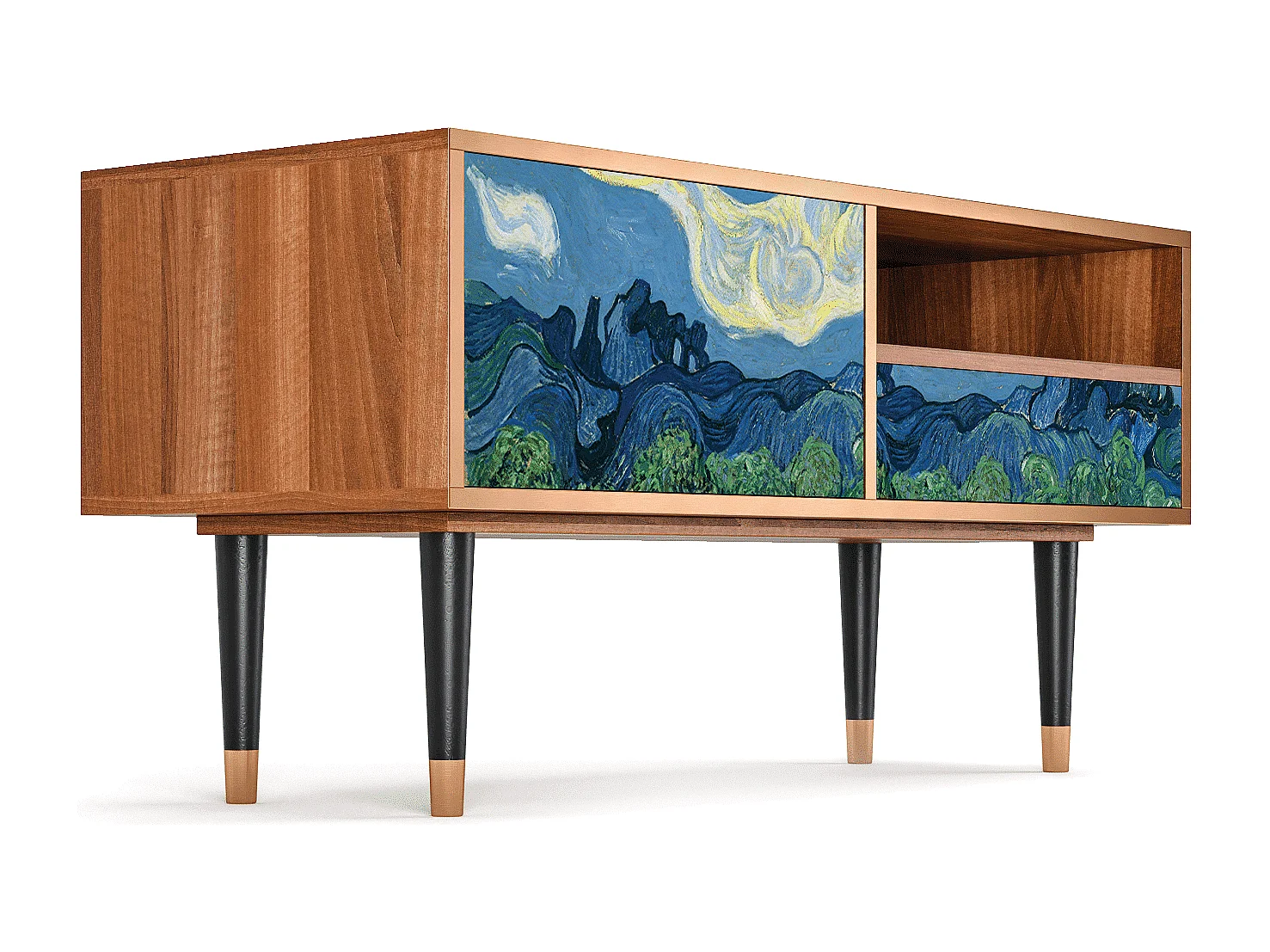 TV-Möbel - 115х59х48 cm - T3 - The Oil Trees, Walnuss