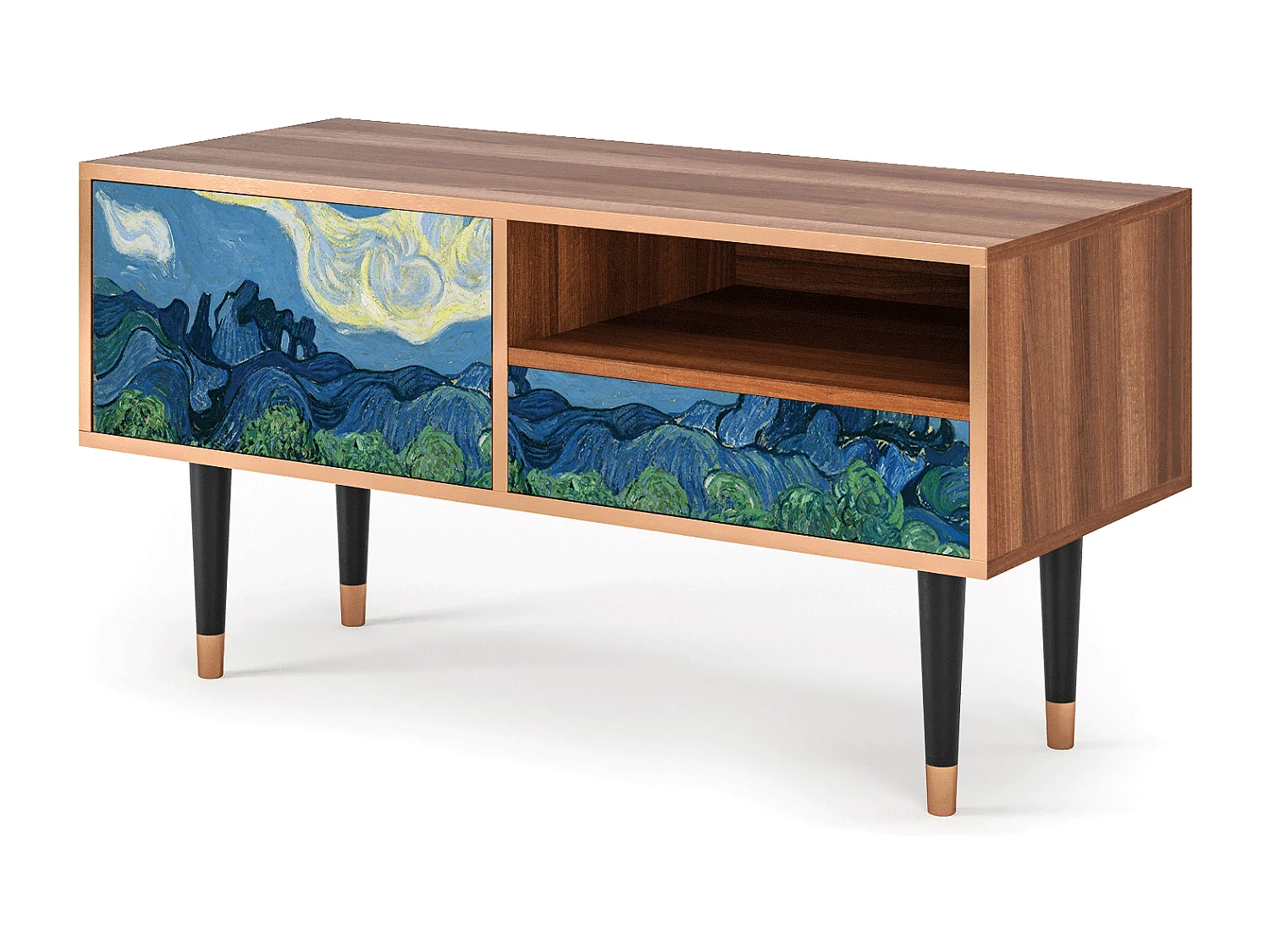 Szafka RTV - 115х59х48 cm - T3 - The Oil Trees, Orzech