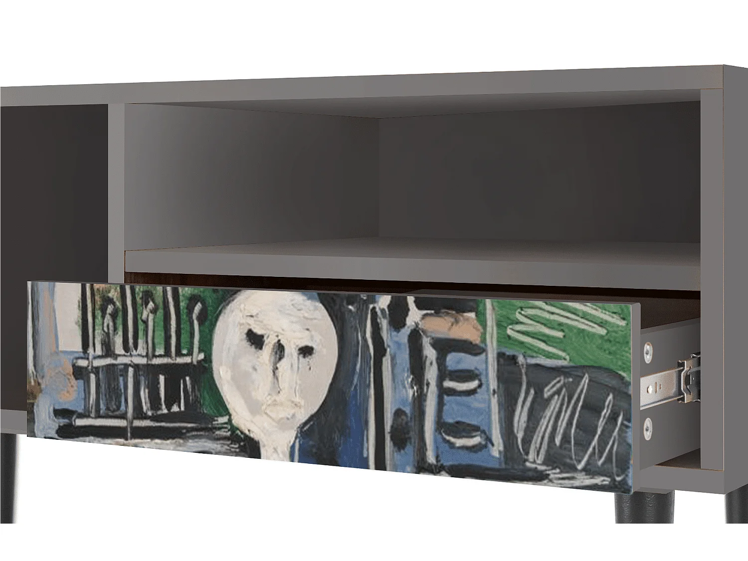 Meuble TV - 115х59х48 cm - T3 - The Studio , Gris