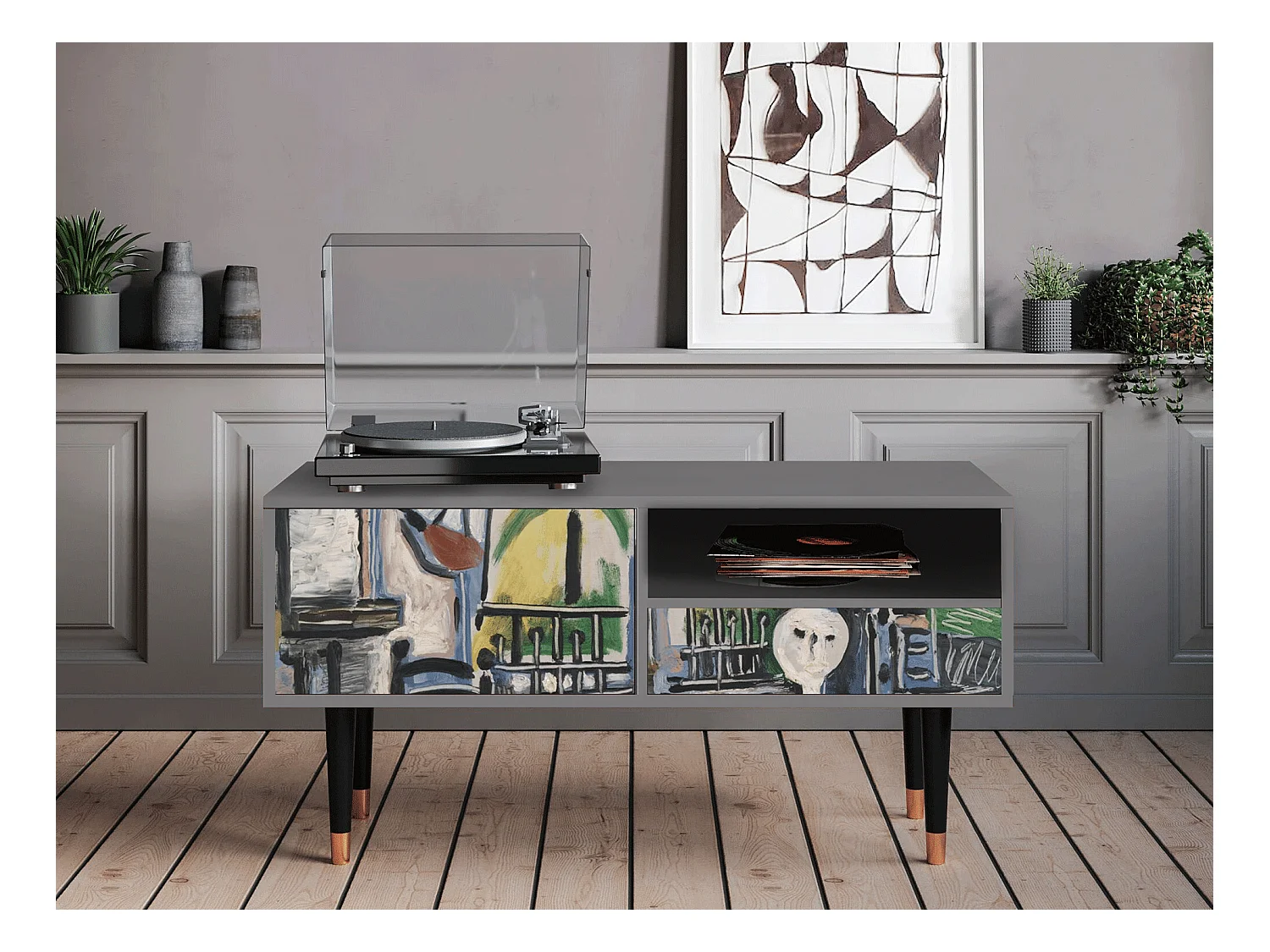 Mobile TV - 115х59х48 cm - T3 - The Studio , Grigio