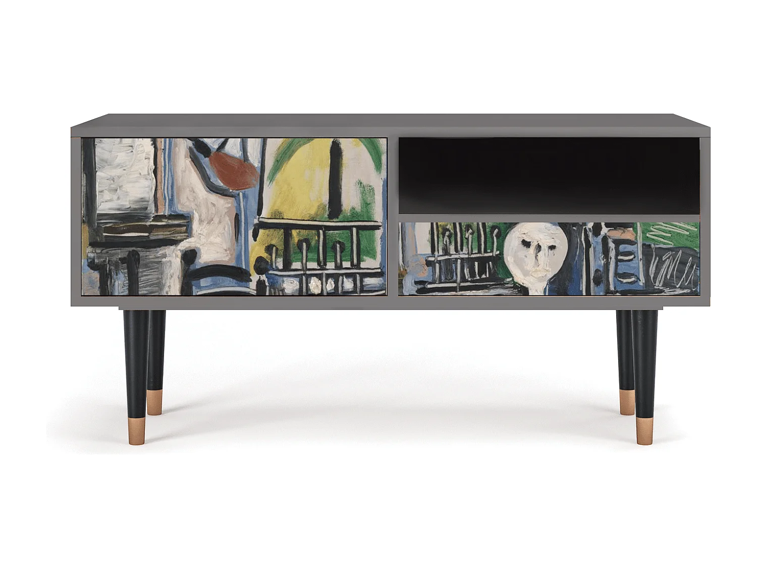 Mueble de TV - 115х59х48 cm - T3 - The Studio , Gris