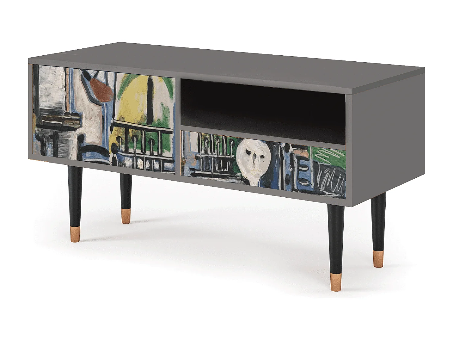 TV-meubel - 115х59х48 cm - T3 - The Studio , Grijs