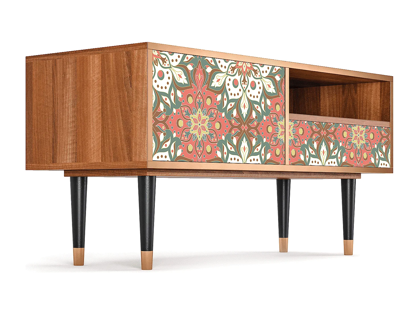 Mobile TV - 115х59х48 cm - T3 - Peach Grove, Noce