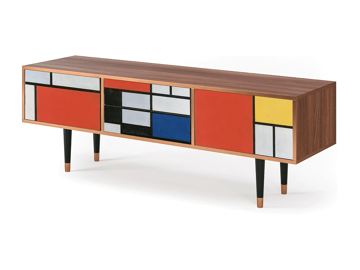 Meuble TV - 170х59х48 cm - T4 - Composition, Noyer