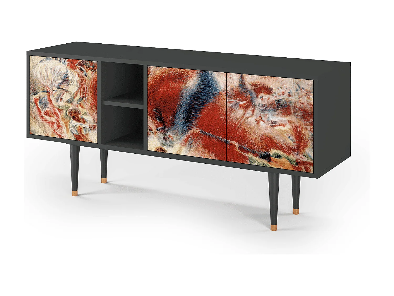 TV-meubel - 150х69х41 cm - T5 - The City Rises, Antraciet