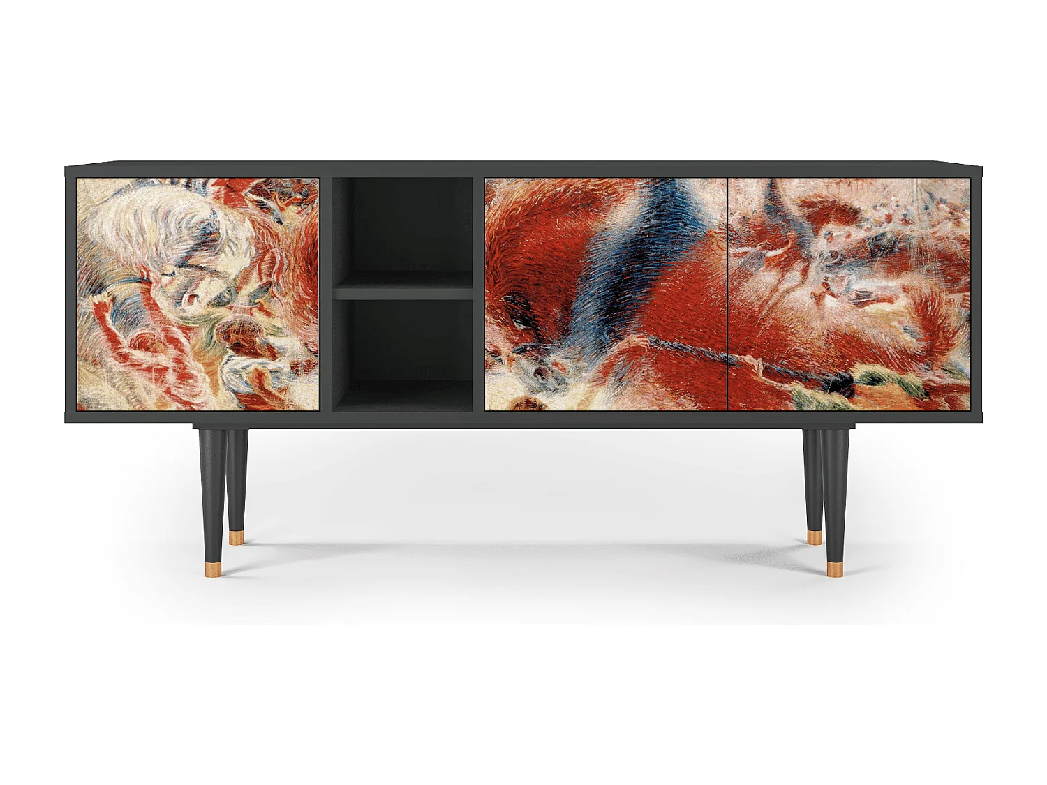 Meuble TV - 150х69х41 cm - T5 - The City Rises, Anthracite