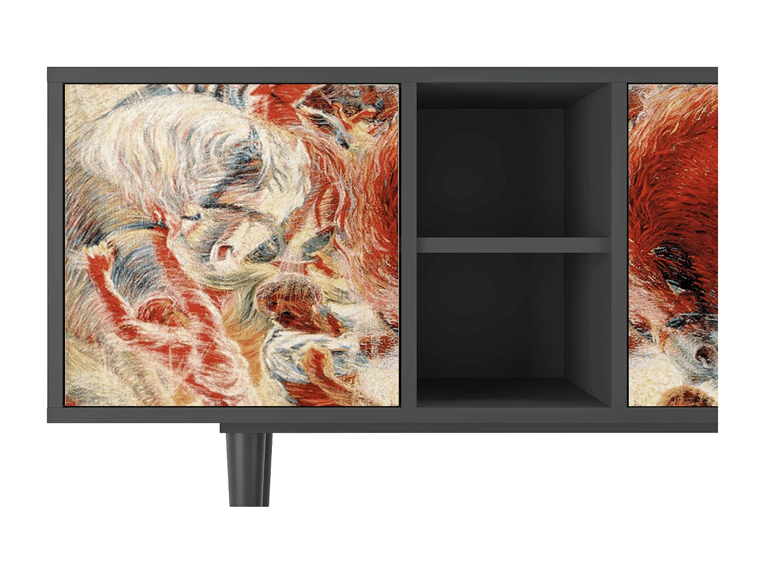 Meuble TV - 150х69х41 cm - T5 - The City Rises, Anthracite