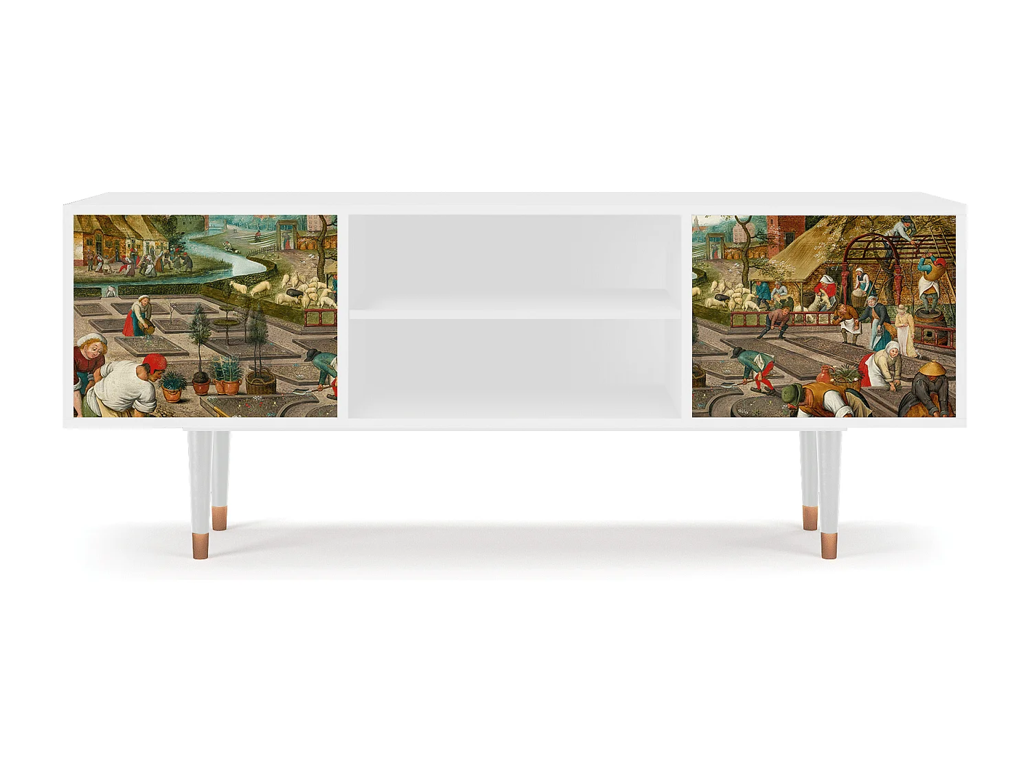 Mueble de TV - 170х69х48 cm - T2 - The Younger - Spring, Blanco