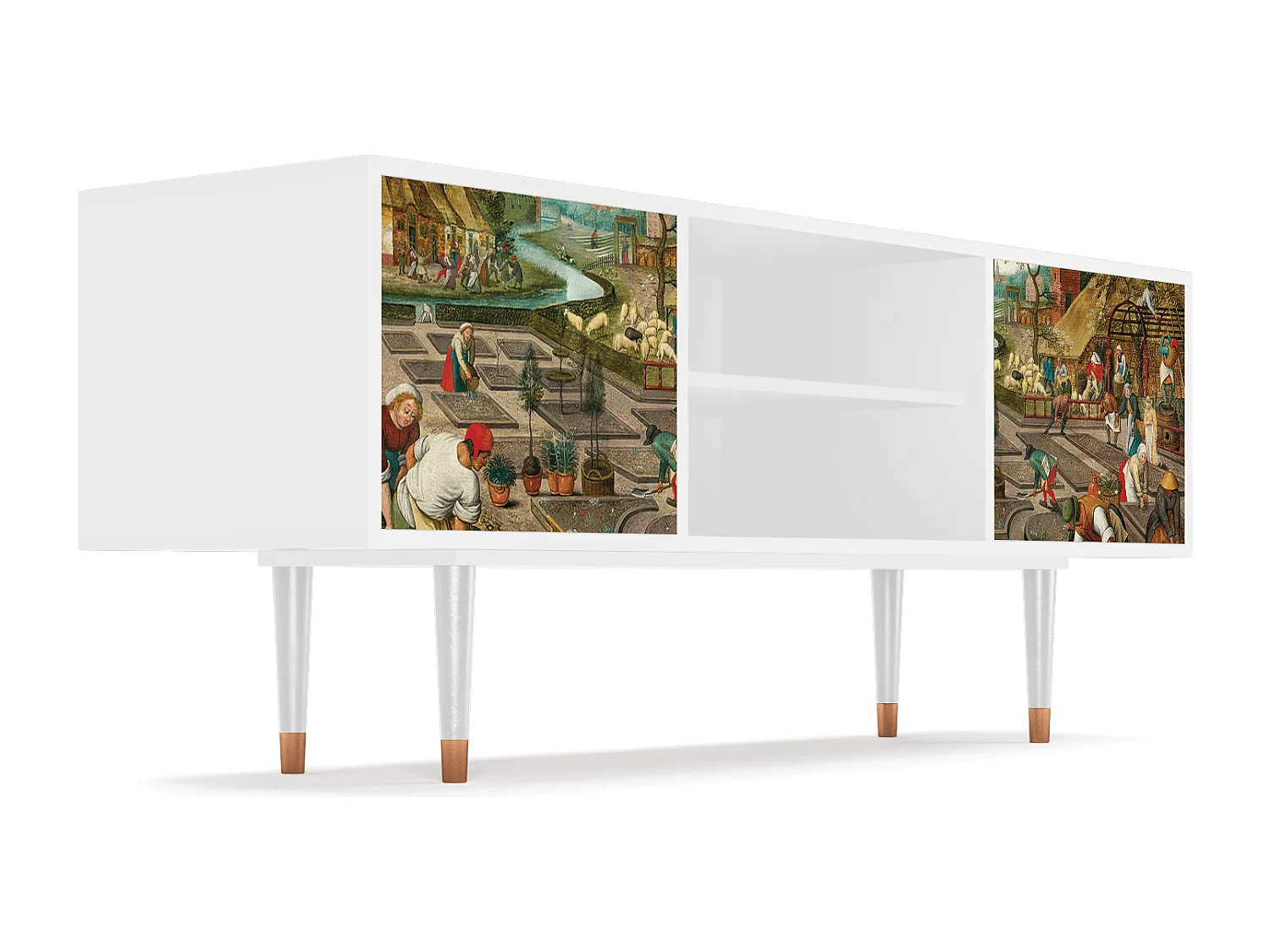 Meuble TV - 170х69х48 cm - T2 - The Younger - Spring, Blanc