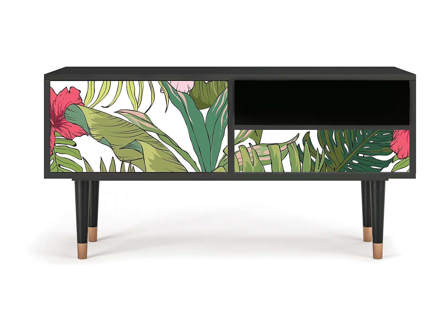 Mobile TV - 115х59х48 cm - T3 - Verdant Tropics, Antracite
