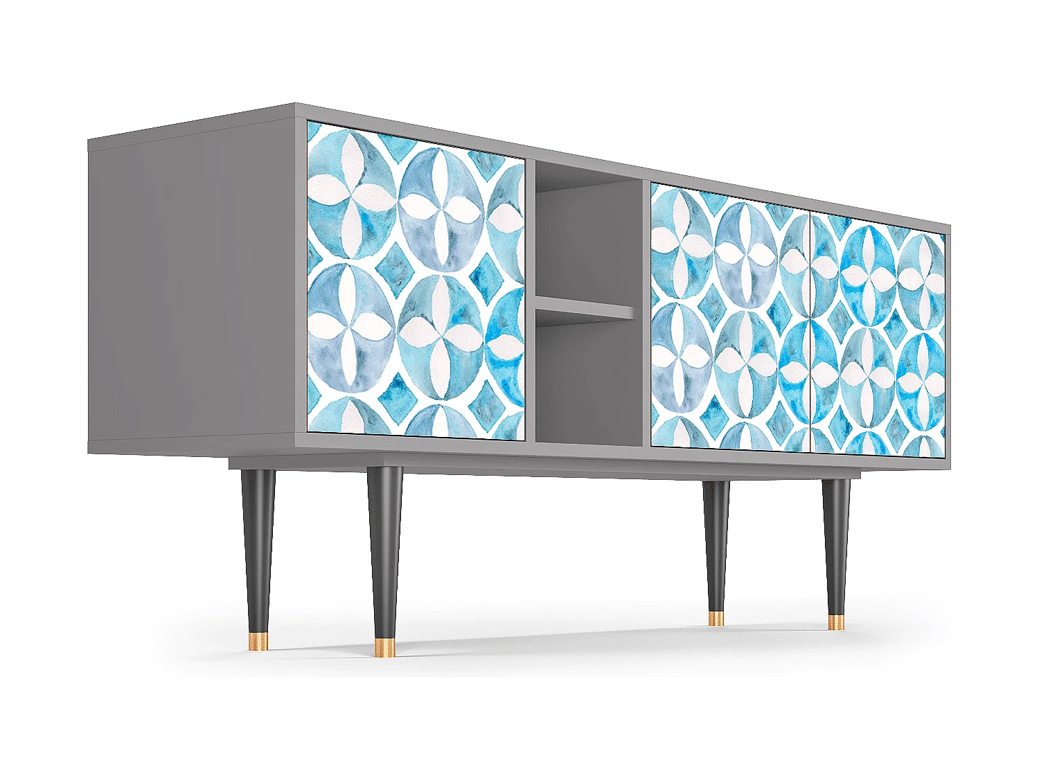 Meuble TV - 150х69х41 cm - T5 - Porto Mood, Gris