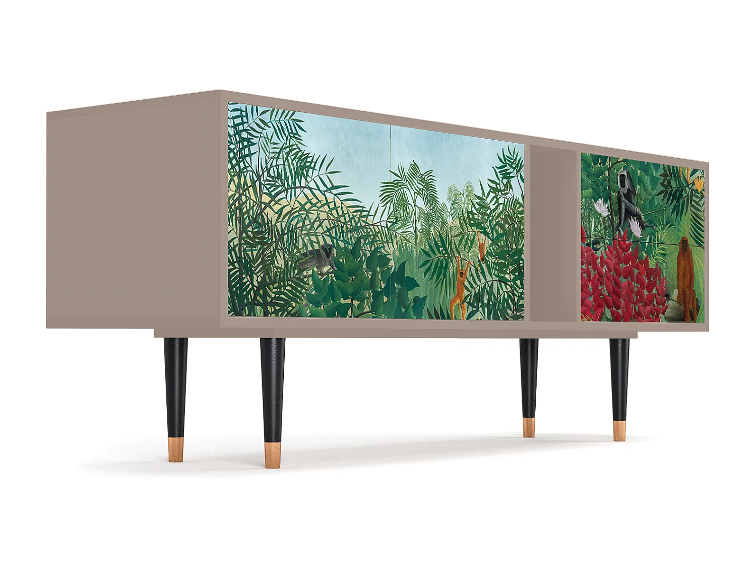 Mobile TV - 170х69х48 cm - T1 - Jungles in Paris, Latte