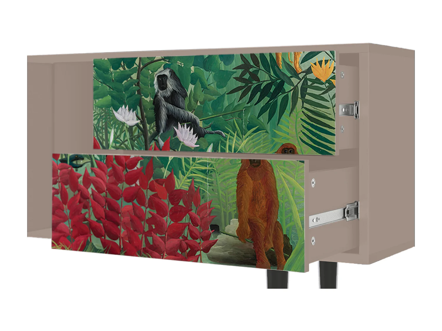 Mobile TV - 170х69х48 cm - T1 - Jungles in Paris, Latte