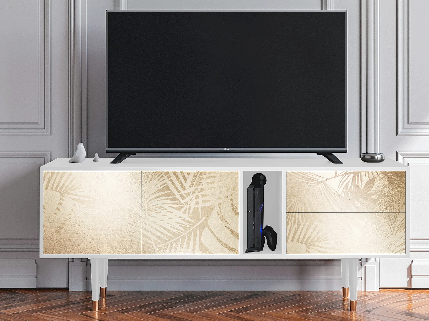 Meuble TV - 170х69х48 cm - T1 - Plant of the Dessert, Blanc