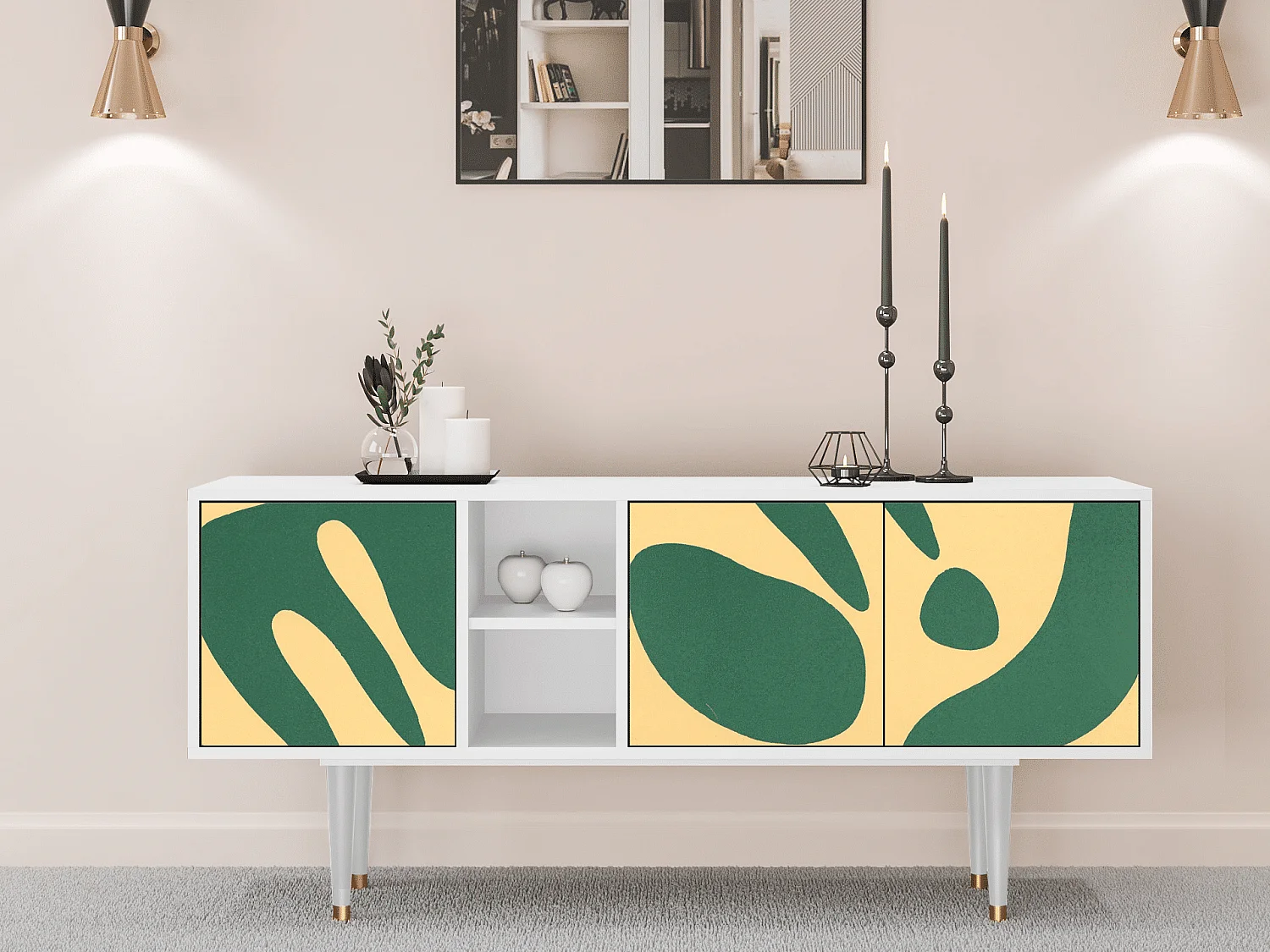 Meuble TV - 150х69х41 cm - T5 - Constellations by Arp, Blanc