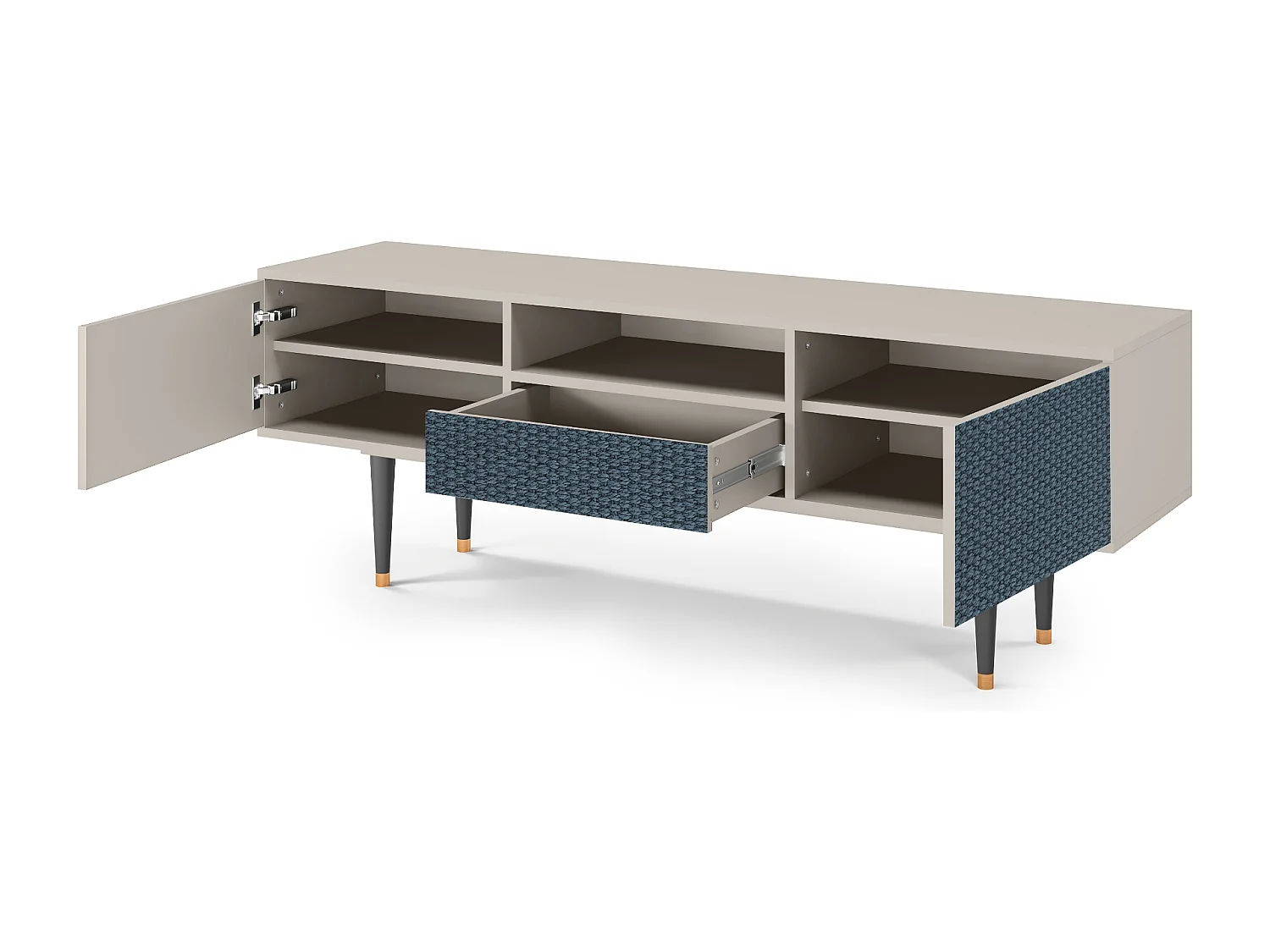 Meuble TV - 170х59х41 cm - T6 - Knitted Pattern, Sable