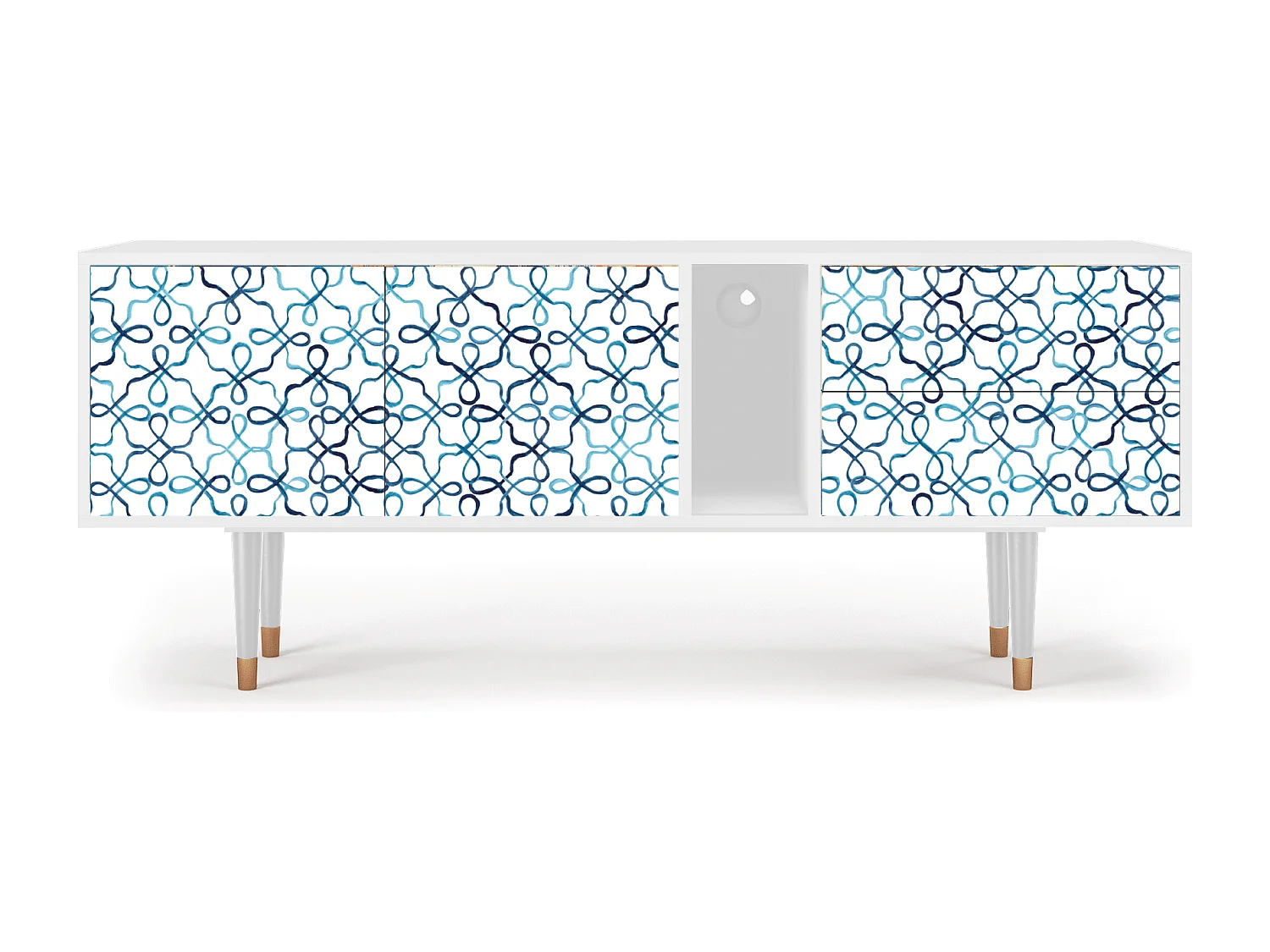 Mobile TV - 170х69х48 cm - T1 - Marine Strings, Bianco