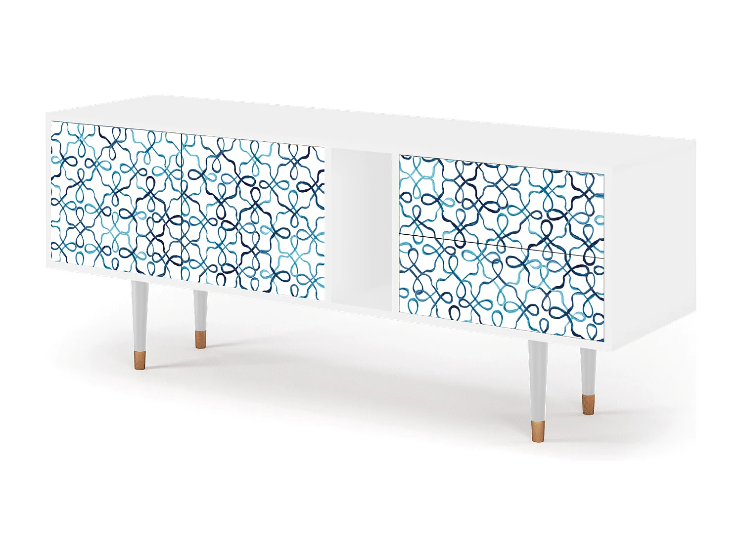 Mobile TV - 170х69х48 cm - T1 - Marine Strings, Bianco