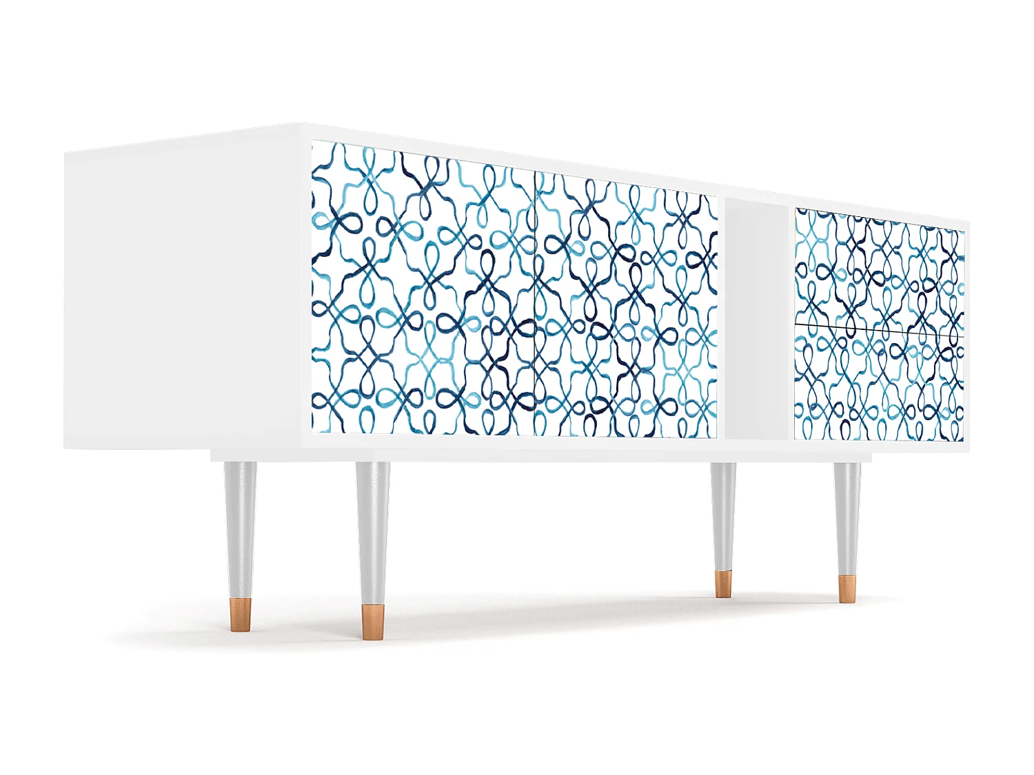 Mobile TV - 170х69х48 cm - T1 - Marine Strings, Bianco