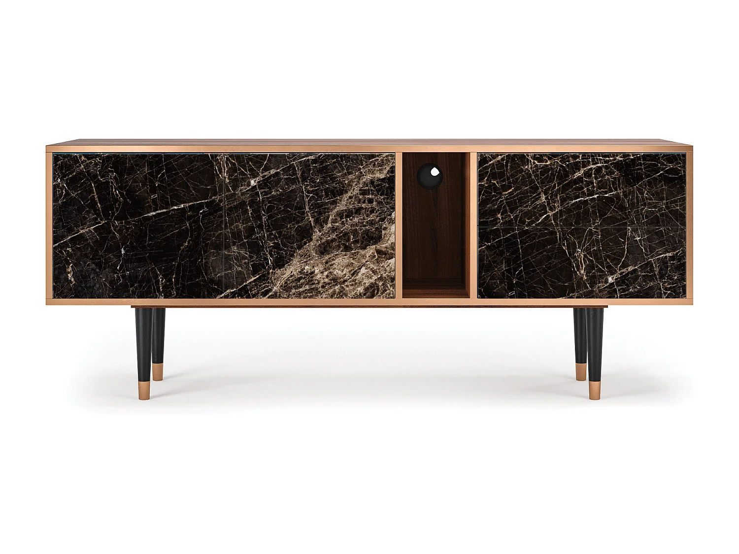 Szafka RTV - 170х69х48 cm - T1 - Night Abyss, Orzech