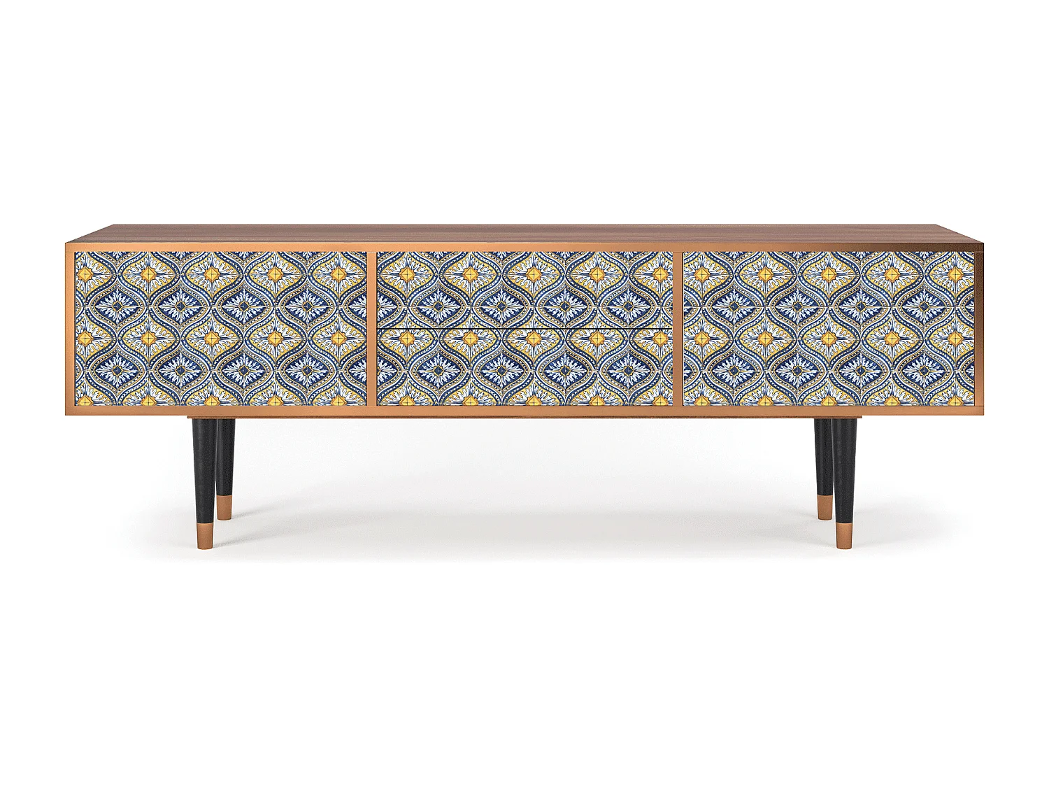 TV-Möbel - 170х59х48 cm - T4 - Illusory Pattern, Walnuss