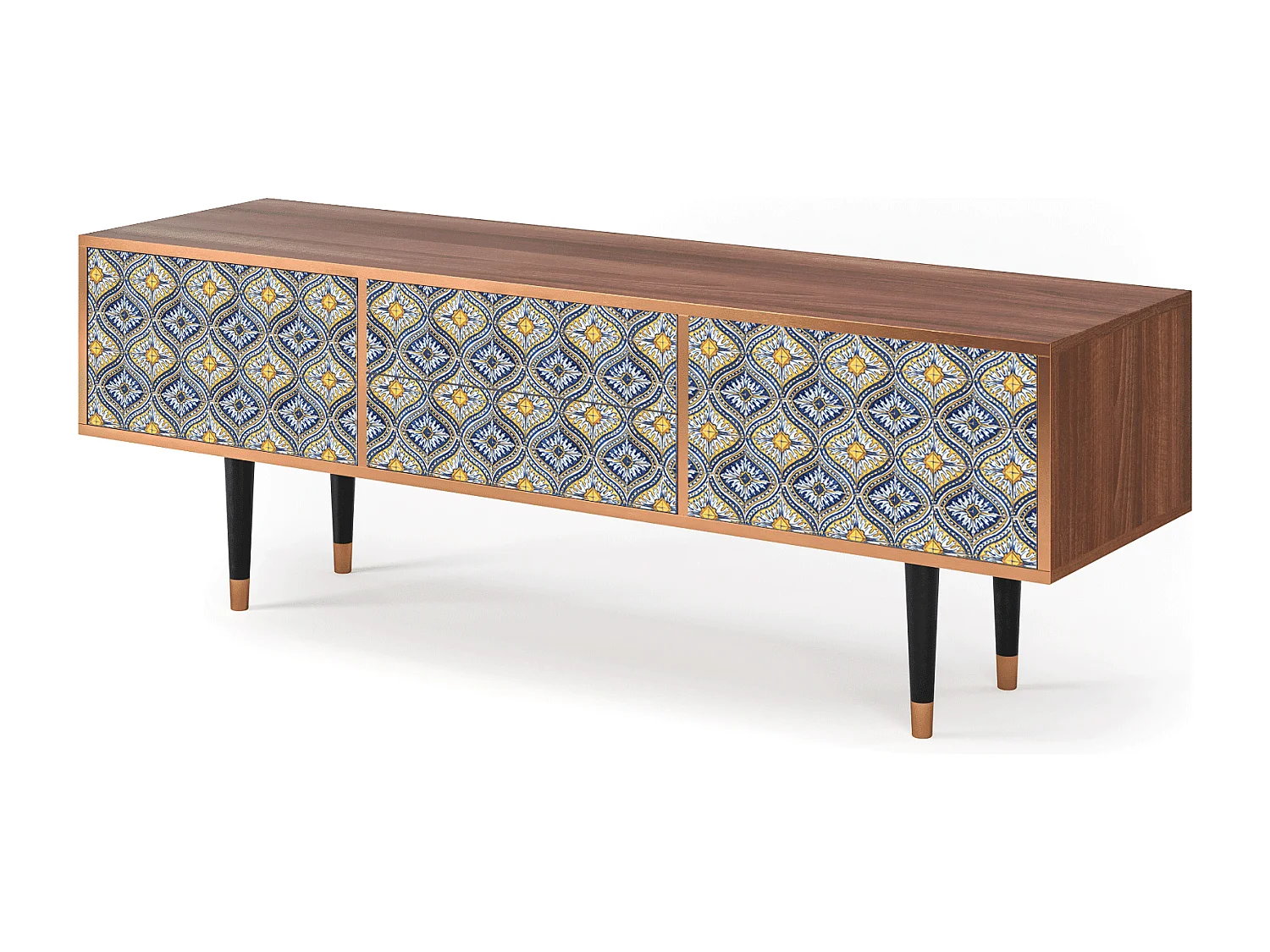 TV-Möbel - 170х59х48 cm - T4 - Illusory Pattern, Walnuss