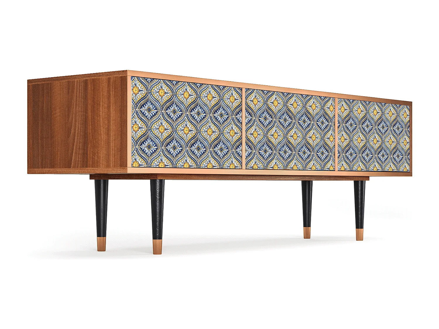 Meuble TV - 170х59х48 cm - T4 - Illusory Pattern, Noyer