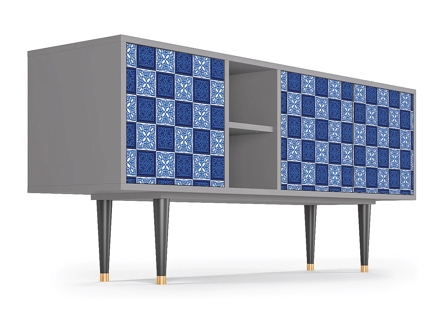 Szafka RTV - 150х69х41 cm - T5 - Light Path, Szary