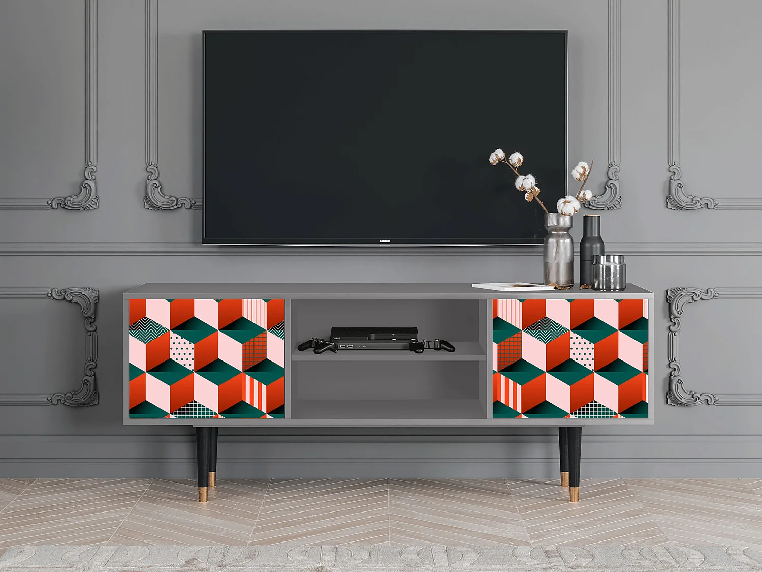 Meuble TV - 170х69х48 cm - T2 - Pepsi-Cola, Gris