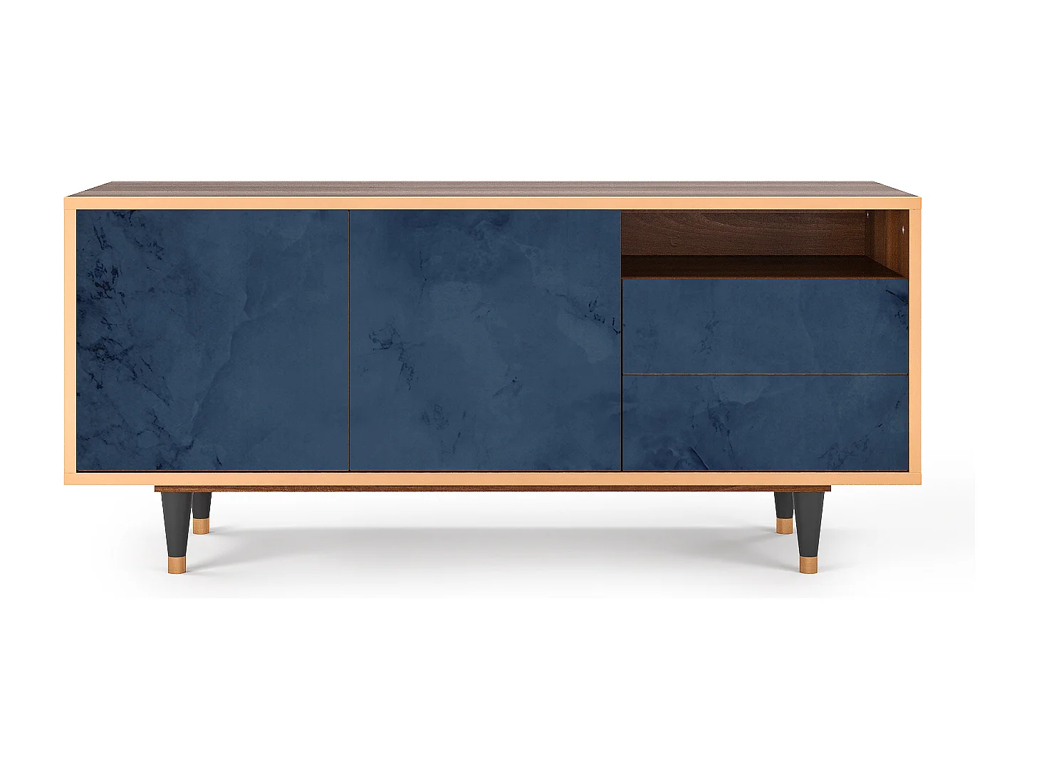 Meuble TV - 125х56х41 cm - T7 - Endless Galaxi, Noyer