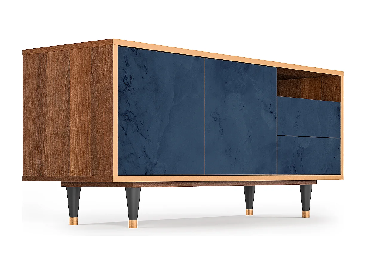 Meuble TV - 125х56х41 cm - T7 - Endless Galaxi, Noyer