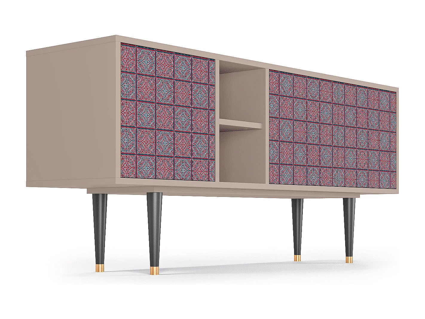 Szafka RTV - 150х69х41 cm - T5 - Riviera Mosaic, Latte