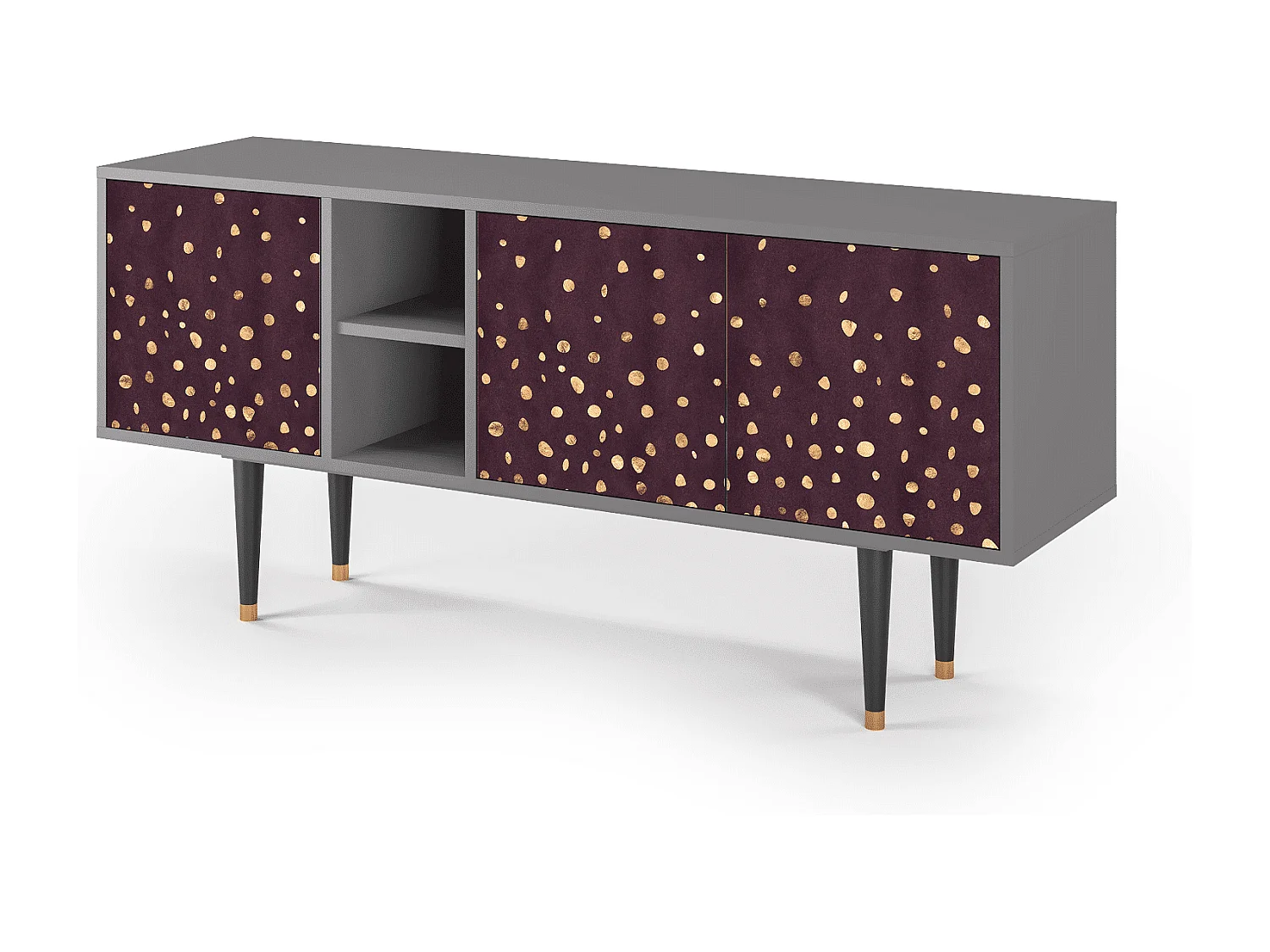 Mueble de TV - 150х69х41 cm - T5 - Glowworms, Gris