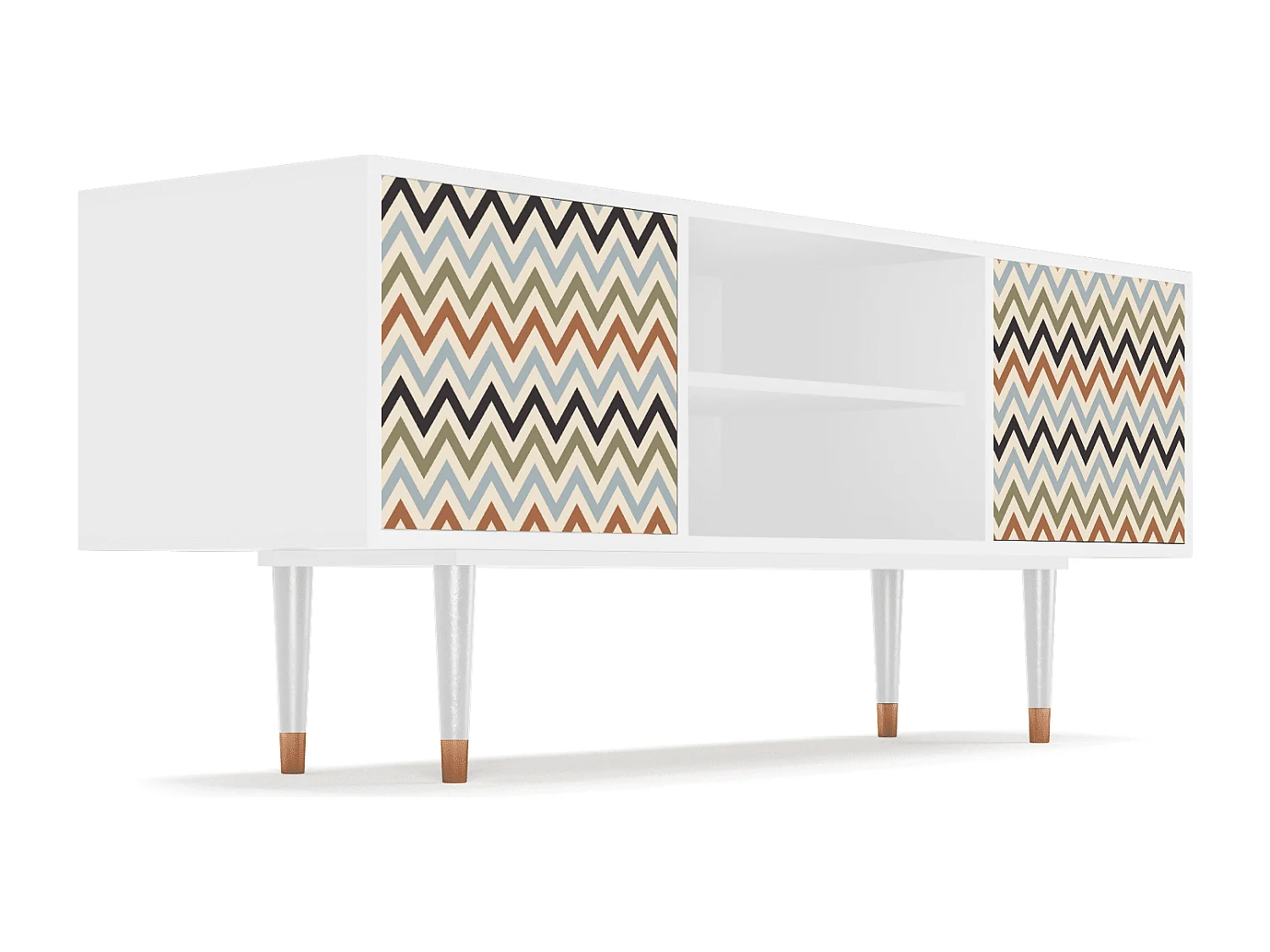 TV-meubel - 170х69х48 cm - T2 - Bright Ripple, Wit