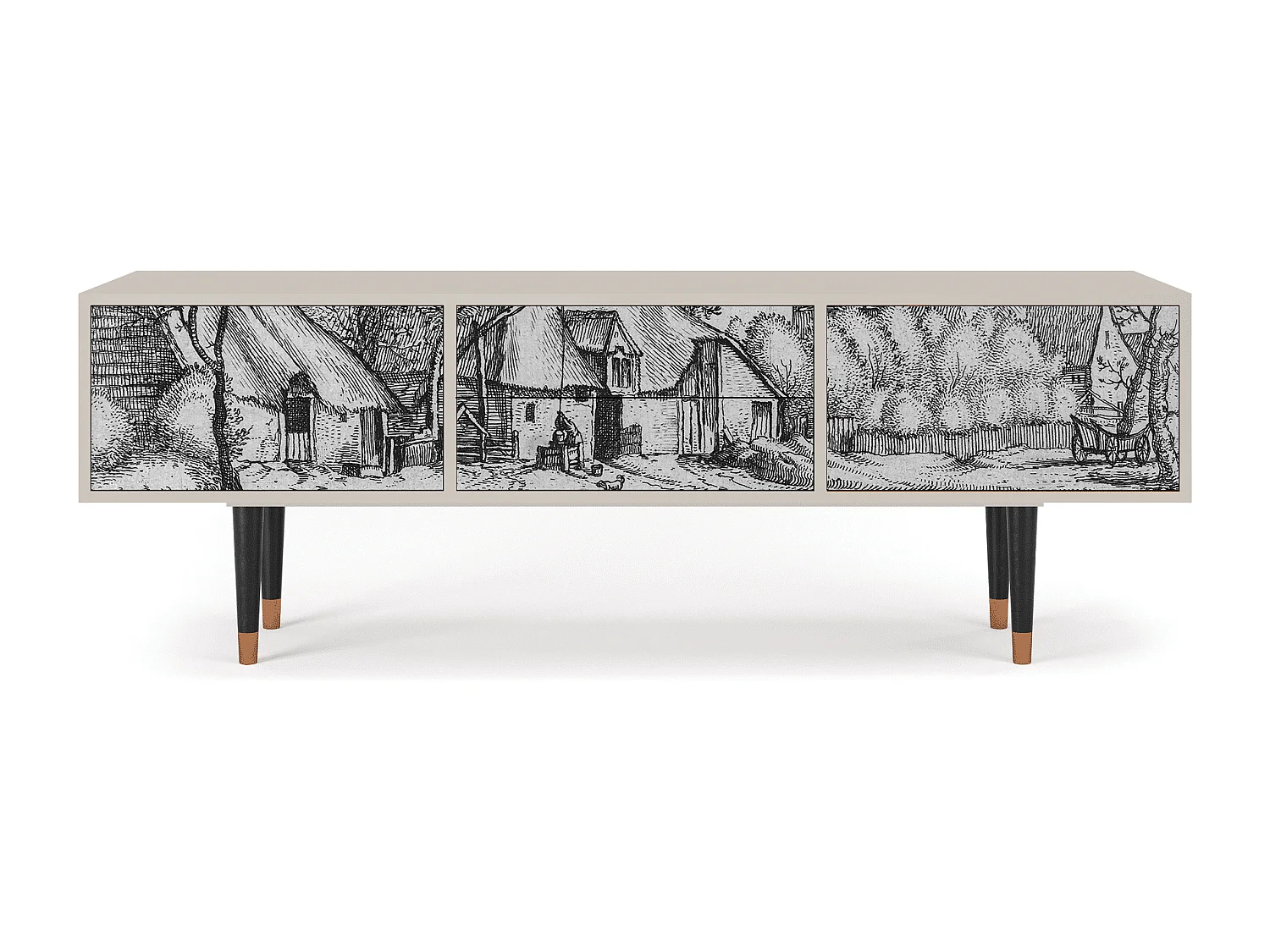 Meuble TV - 170х59х48 cm - T4 - Farms in a Village, Sable