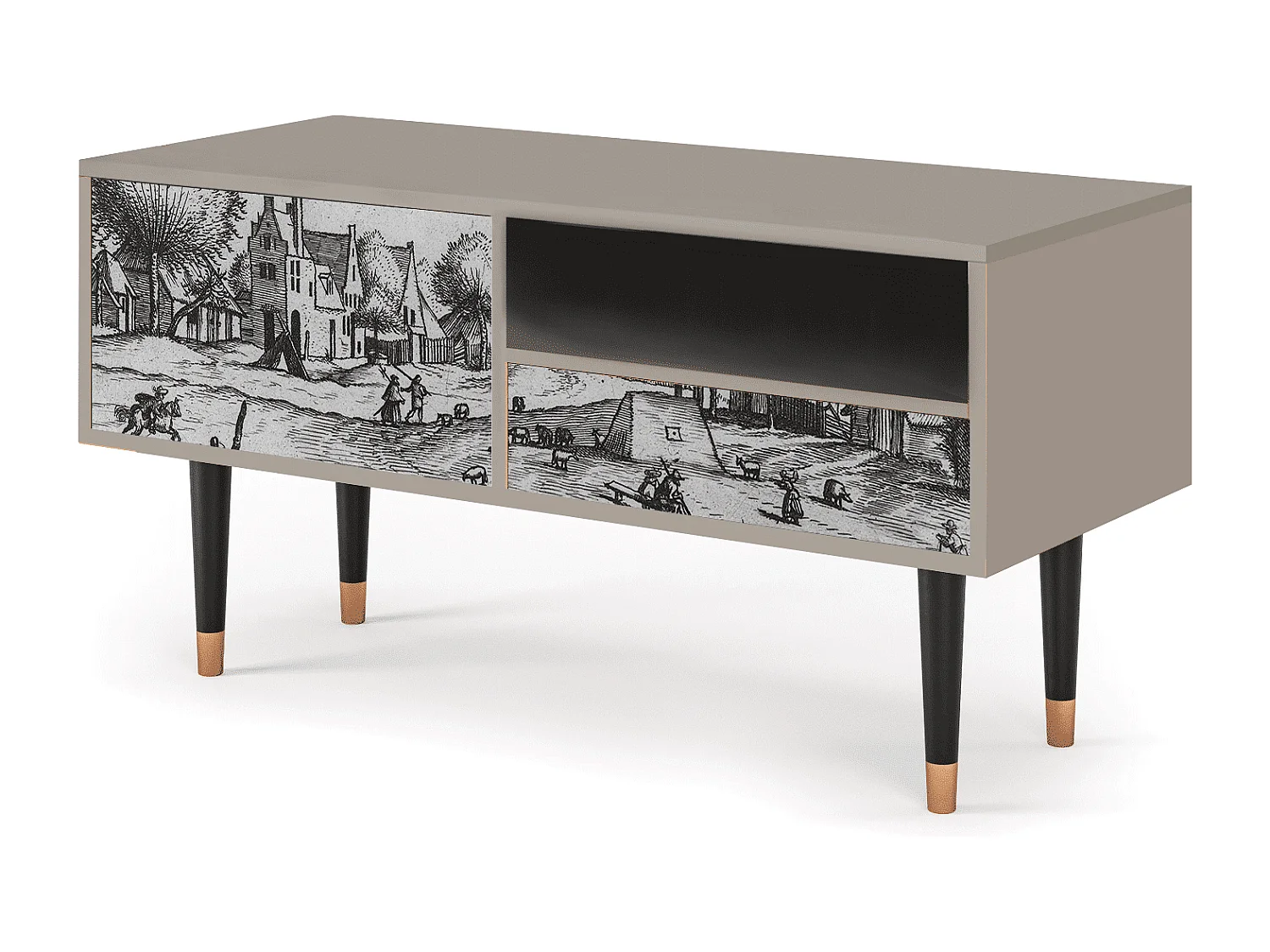 Mueble de TV - 115х59х48 cm - T3 - Country Village, Areia